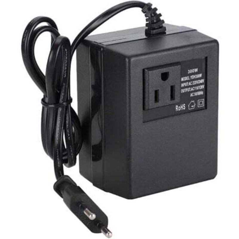 foto del prodotto odipie adattatore spina ue, convertitore di tensione trasformatore di potenza 300w ac 220v a 110v adattatore spina ue 220v 