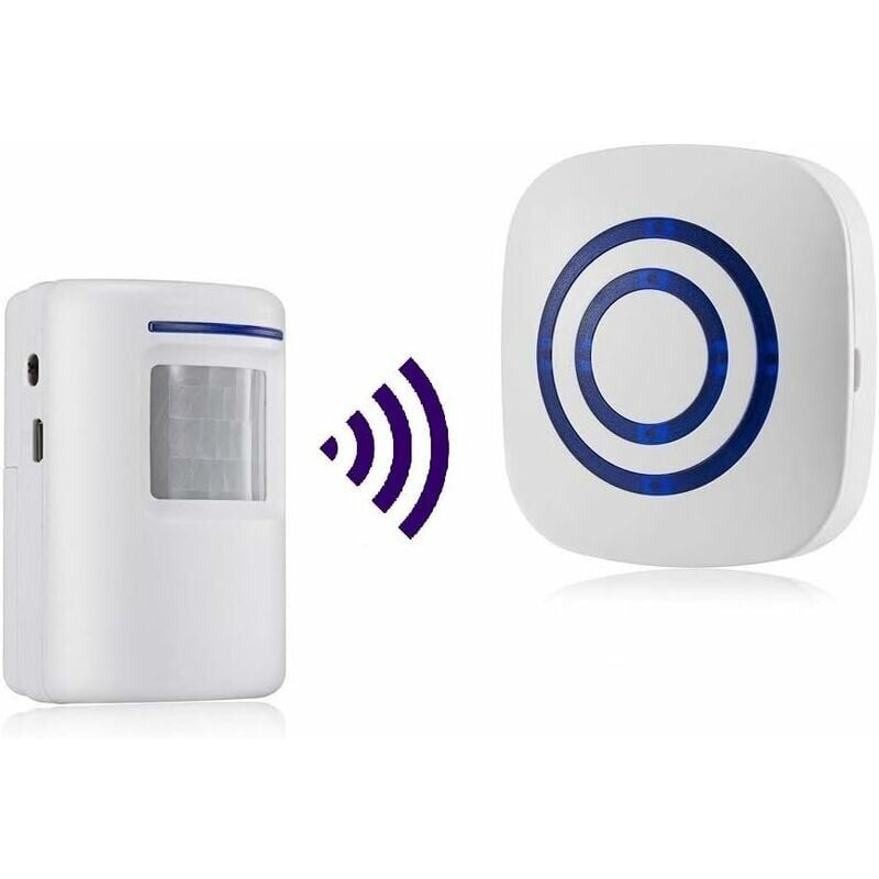 foto del prodotto odipie allarme rilevatore di movimento, sirena rilevatori di movimento a infrarossi sensore set di allarmi pir wireless rilevatore di movimento