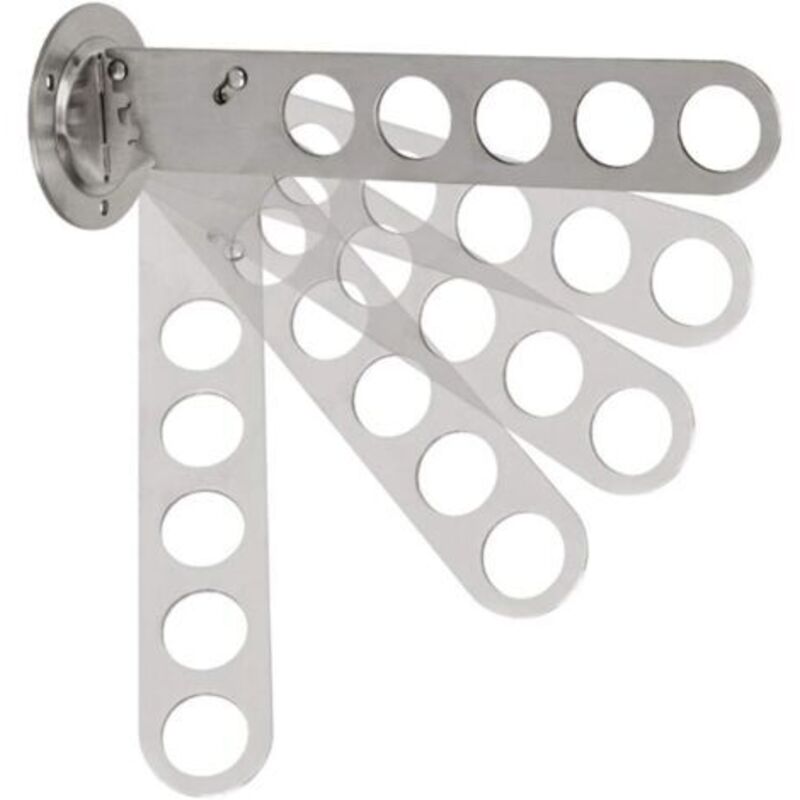 foto del prodotto odipie appendiabiti da parete con ganci, appendiabiti pieghevole in acciaio inox, gruccia, appendiabiti da parete per balconi, guardaroba,