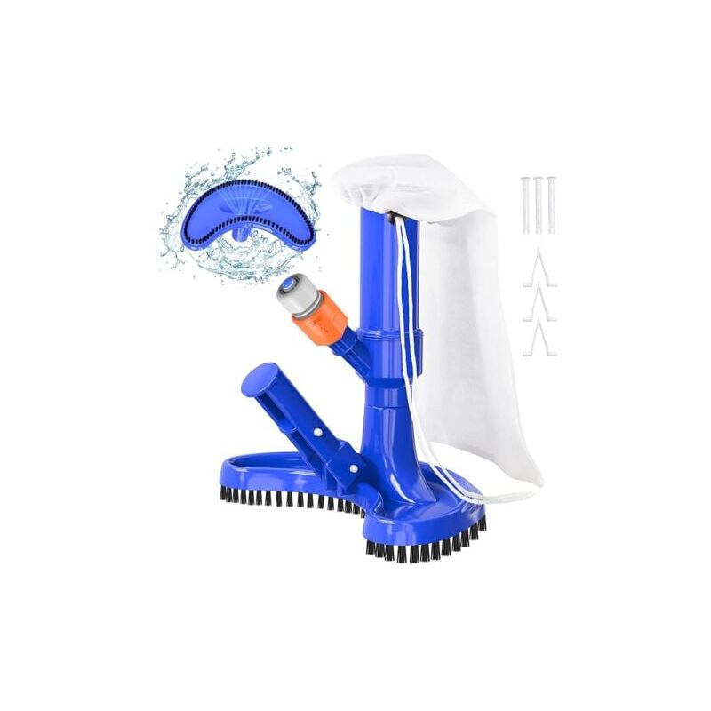foto del prodotto odipie aspirapolvere per piscina, aspirapolvere portatile migliorato con spazzola e sacchetto, per piscine fuori terra, accessori per la pulizia