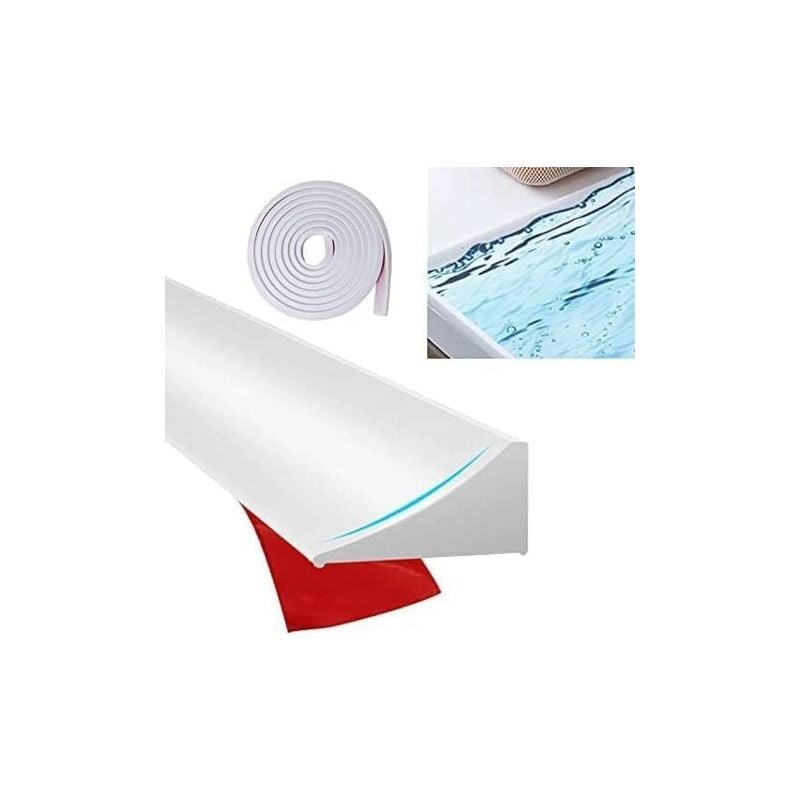 foto del prodotto odipie barriera d acqua in silicone da 300 cm, barriera per doccia e sistema di ritenzione idrica per soglia doccia pieghevole, striscia di