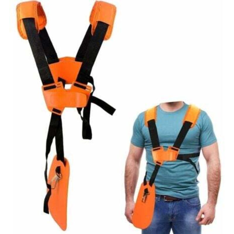 foto del prodotto odipie borsa a tracolla per tosaerba, imbracatura a doppia spalla con cintura in nylon resistente regolabile per decespugliatori o giardinaggio
