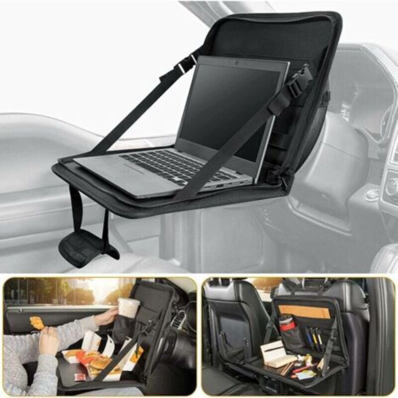 foto del prodotto odipie borsa per computer da auto, tavolo per laptop con portabicchieri, contenitore per auto, piastra