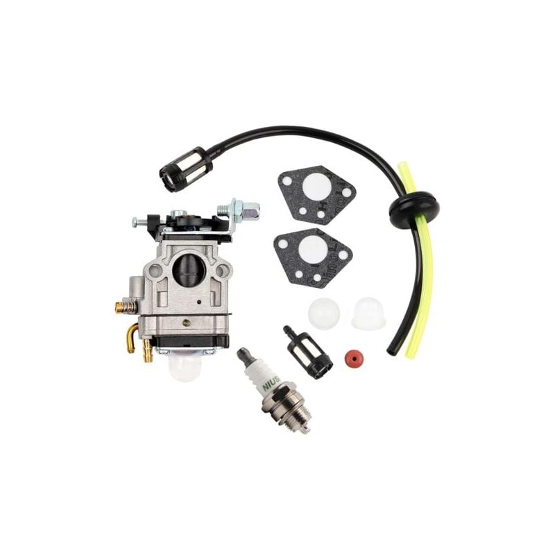 foto del prodotto odipie carburatore per decespugliatore 52cc 49cc 43cc kit carburatore con guarnizione, tubo flessibile, candela e filtro carburante. carburatore
