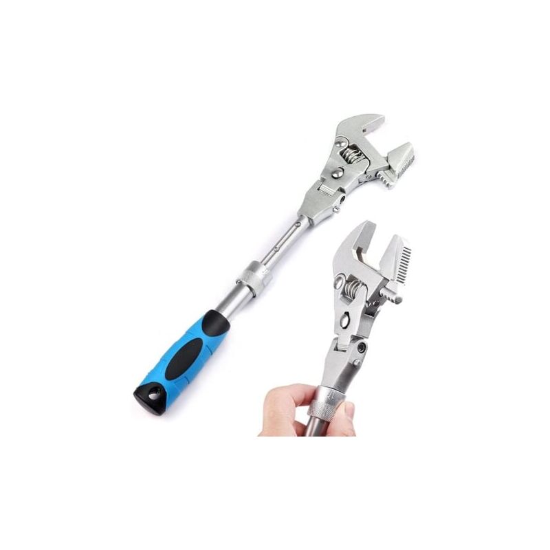 foto del prodotto odipie chiave a cricchetto, 5 in 1 telescopica con testa oscillante, chiave dinamometrica a cricchetto, chiave dinamometrica pieghevole a 180