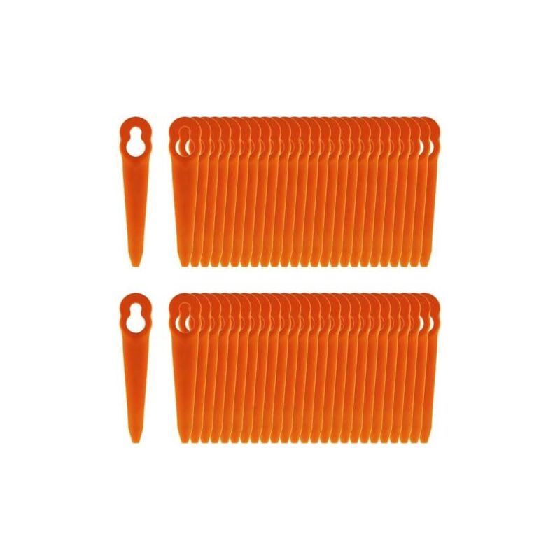 foto del prodotto odipie confezione da 100 lame compatibili per stihl polycut 2 2 polycut 3 2, fsa 45 fsa 57 fse 52, lame in plastica per decespugliatore a batteria