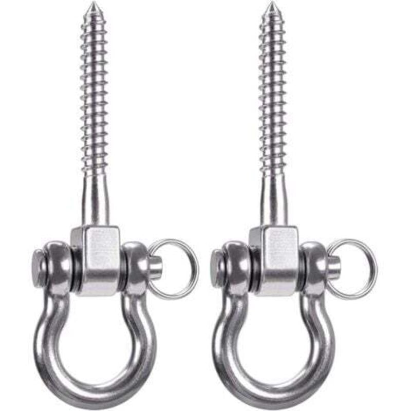 foto del prodotto odipie confezione da 2 ganci da soffitto in acciaio inossidabile 304, capacit 400 kg, kit di sospensione per sedie sospese, lampade, amache,