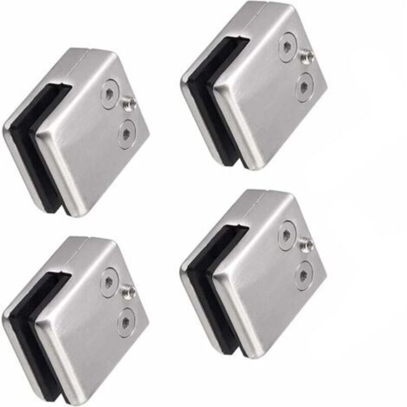 foto del prodotto odipie confezione da 4 10 12 mm quadrati morsetti per vetro in acciaio inossidabile 304 supporto per vetro quadrato supporto per vetro piatto