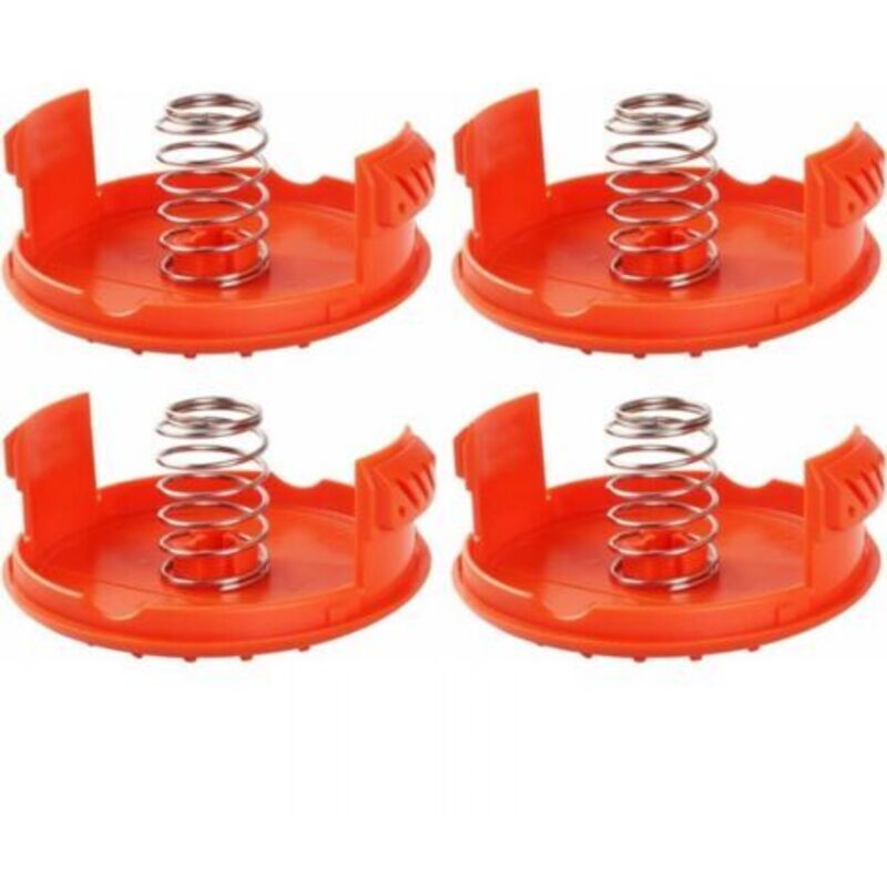 foto del prodotto odipie confezione da 4 copri bobina 4 molle di ricambio compatibili con tagliabordi black decker rc 100 p