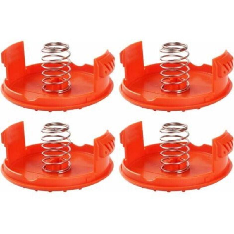 foto del prodotto odipie confezione da 4 tappi per rocchetti 4 molle di ricambio compatibili con i tagliabordi black decker rc 100 p