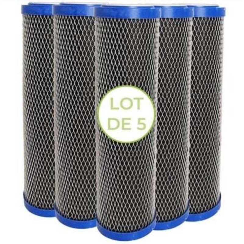 foto del prodotto odipie confezione da 5 cartucce filtro acqua 2 in 1 da 10 pollici filtro a carbone attivo da 5 micron anti sedimenti