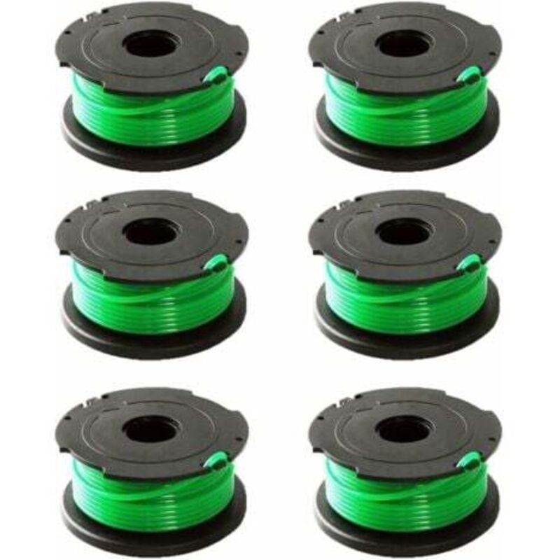 foto del prodotto odipie confezione da 6 bobine di filo verde per decespugliatore black decker gl7033 gl8033 gl9035 a6482..
