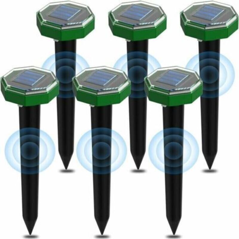 foto del prodotto odipie confezione da 6 repellenti solari ad ultrasuoni per topi, repellenti solari ad ultrasuoni ip65 impermeabili per prato da giardino per