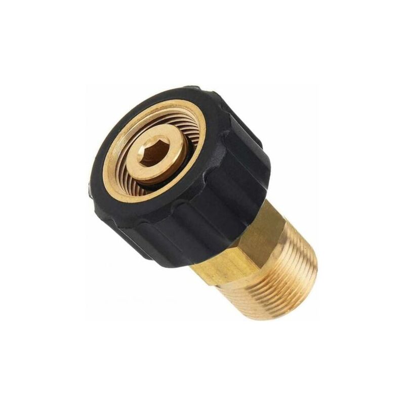 foto del prodotto odipie connettore per idropulitrice, filettatura femmina m22 x 15 mm a filettatura maschio m22 x 14 mm, adattatore per idropulitrice a sgancio