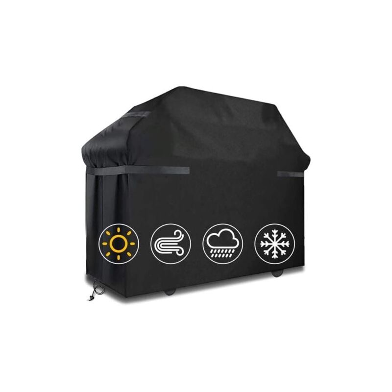 foto del prodotto odipie copertura per barbecue, impermeabile, antivento, antistrappo, con cinghie e borsa portaoggetti 145 x 61 x 117 cm ,