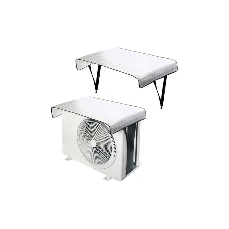 foto del prodotto odipie copertura per condizionatore d aria esterno, confezione da 2, copertura anti uv universale in alluminio impermeabile per unit esterna del