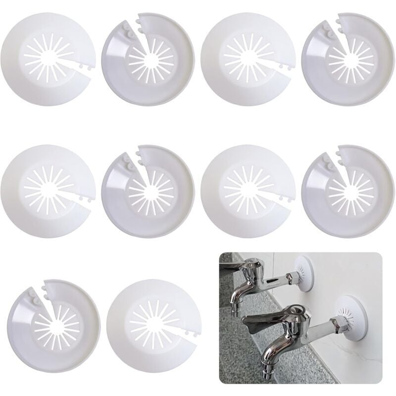 foto del prodotto odipie - copertura per tubo flessibile del radiatore, 10 pezzi di fascette per tubo flessibile del radiatore, copertura per tubo flessibile idraulico in plastica, decorazione per tubo flessibile de