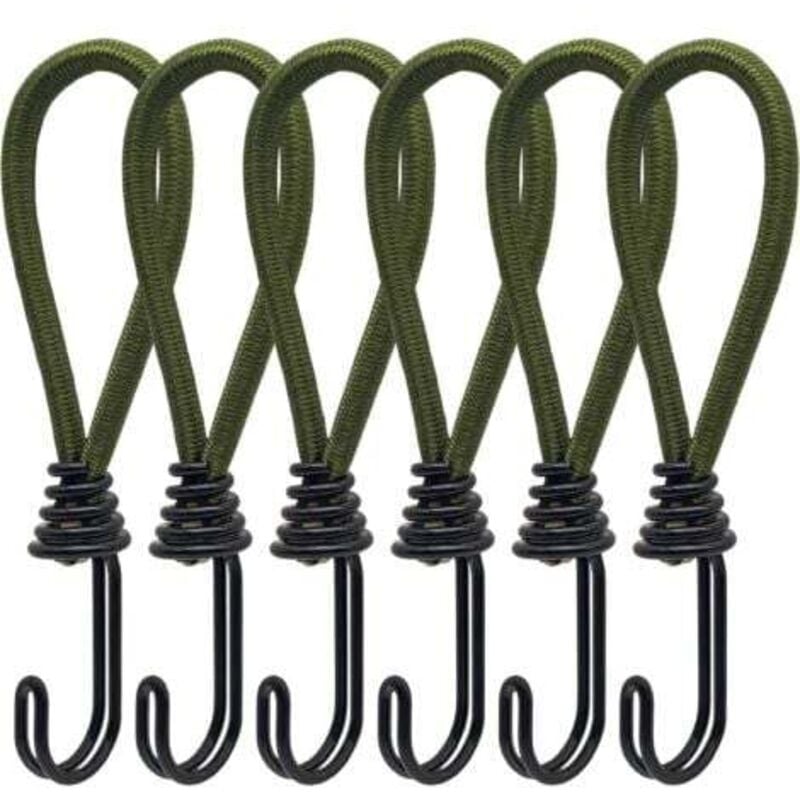 immagine 0 del prodotto odipie corda elastica in gomma con ganci a spirale per tende, teloni, striscioni in pvc, padiglioni, trampolini e vele ombreggianti, 6 pezzi