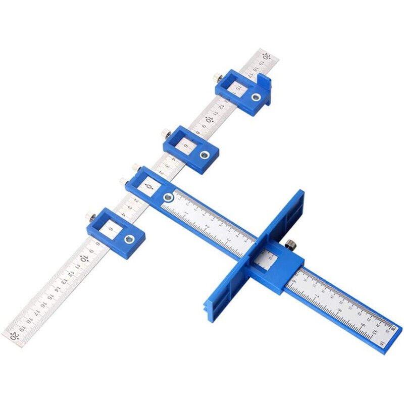 foto del prodotto odipie - dima per la foratura del legno, dima regolabile per mobili, guida per la foratura per l'installazione di maniglie e pomelli su porte e