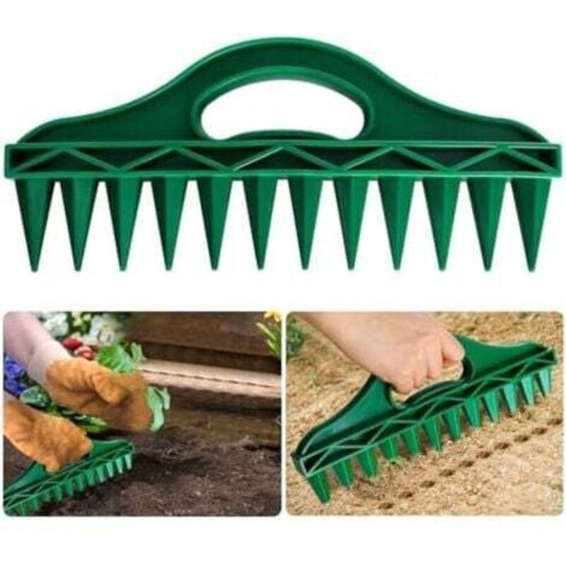 foto del prodotto odipie distributore di semi a 12 fori da 30x13 cm, per scavare il terreno, per seminare manualmente, per allentare il terreno, per piantare