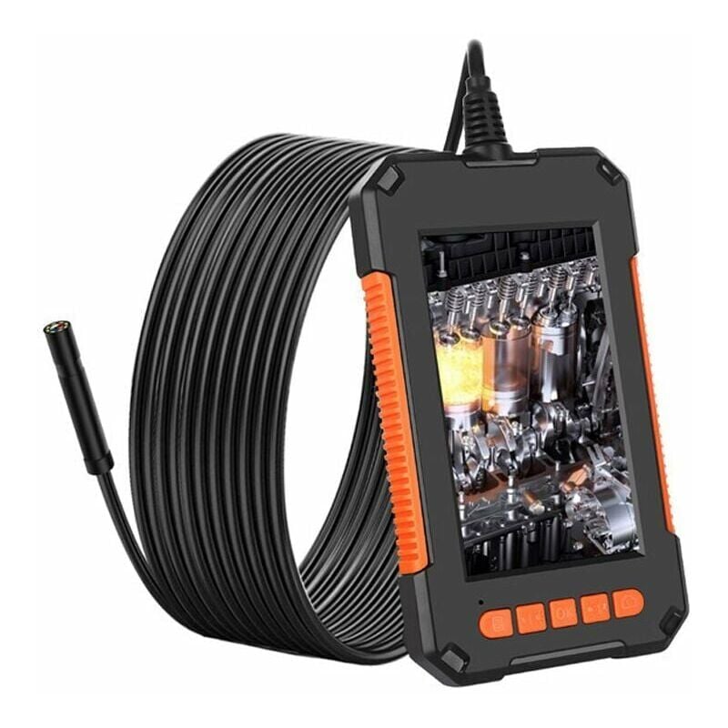 foto del prodotto odipie endoscopio industriale, telecamera per endoscopio hd 1080p, telecamera per ispezione tubi, schermo hd da 4,3 pollici, 8 luci led, cavo