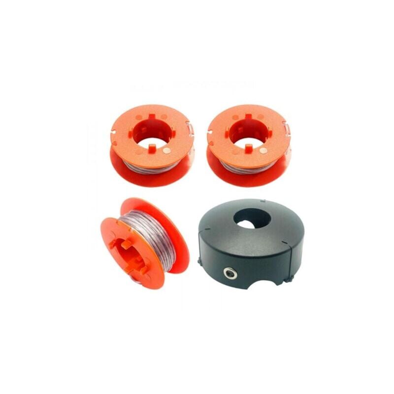 foto del prodotto odipie f016800175 bobine per bosch art 23 26 30 easytrim e combitrim, filo per bobina automatica pro tap, 8 m x 1,6 mm con tappo 3 bobine 1