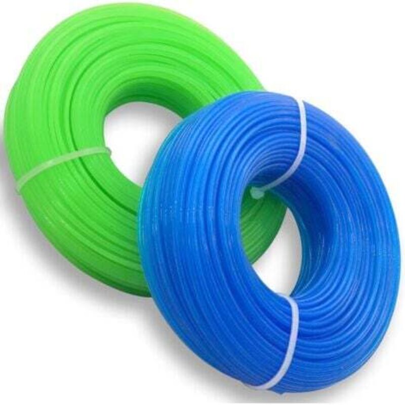 foto del prodotto odipie filo universale per decespugliatore, 1,6 mm x 100 m, bobina in nylon per decespugliatore, confezione da 2 rotoli, verde blu