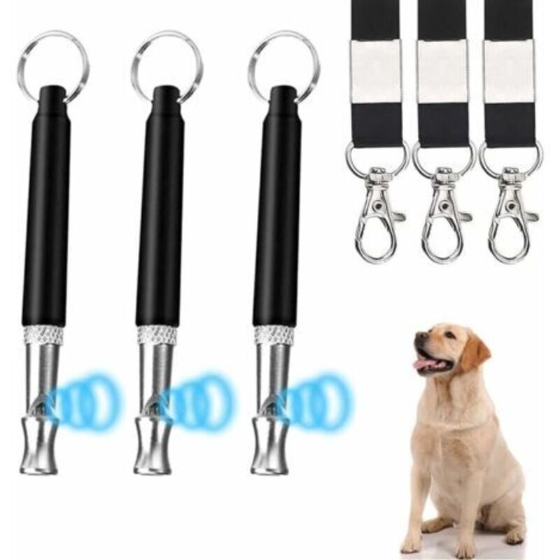 foto del prodotto odipie fischietto per cani, confezione da 3 fischietti ad ultrasuoni per cani, fischietto ad alta frequenza regolabile per cani, fischietto