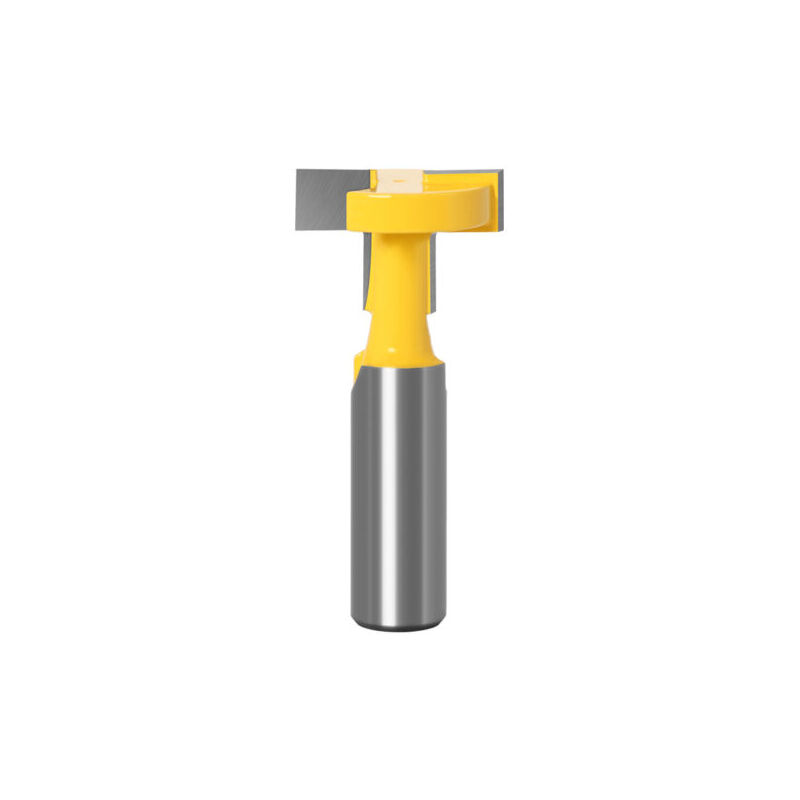 foto del prodotto odipie fresa per scanalature a t, punta per scanalatura a t, gambo da 12 mm, con punta in carburo di tungsteno, per fresatura di legno