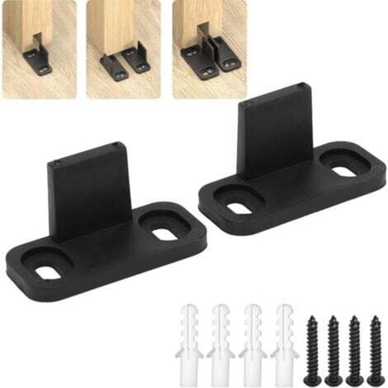 foto del prodotto odipie guida per porta scorrevole, guida per pavimento per porta da fienile, componenti hardware per guida inferiore regolabile senza fessura