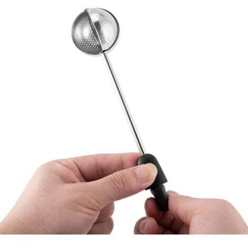 foto del prodotto odipie infusore originale per il t , sfera rotante in acciaio inox, manico ergonomico