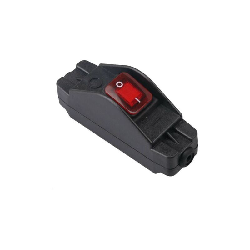 foto del prodotto odipie interruttore a pulsante in linea ip65, interruttore on off nero impermeabile 30 a 220 v,