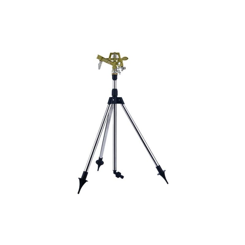 foto del prodotto odipie irrigatore da giardino irrigatore treppiede telescopico irrigazione fino a 24 m ugello a spruzzo a 360 irrigatore irrigatore a impulsi