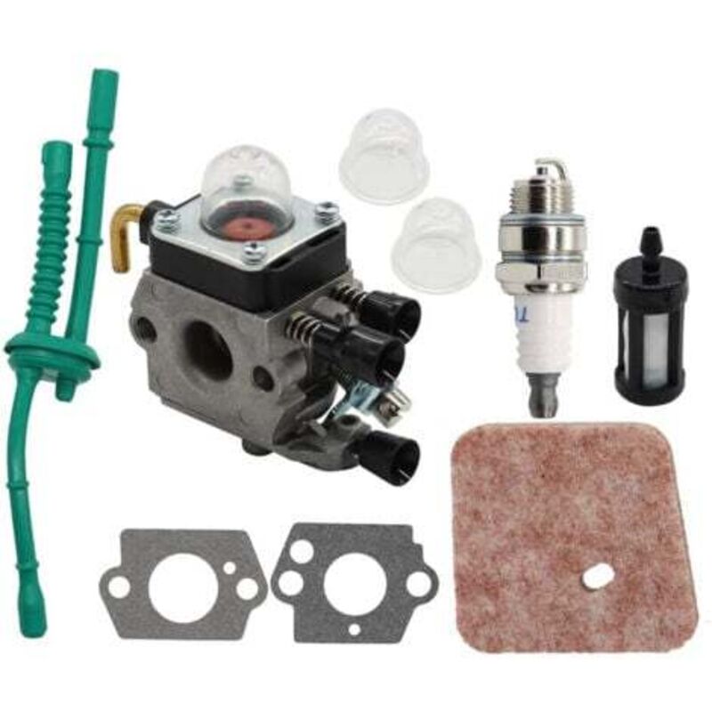 foto del prodotto odipie kit carburatore compatibile con stihl fs55 fs55r fs55rc km55 km55r hl45 fs38 fs45 fs46 parti e accessori motore kit di sostituzione linea