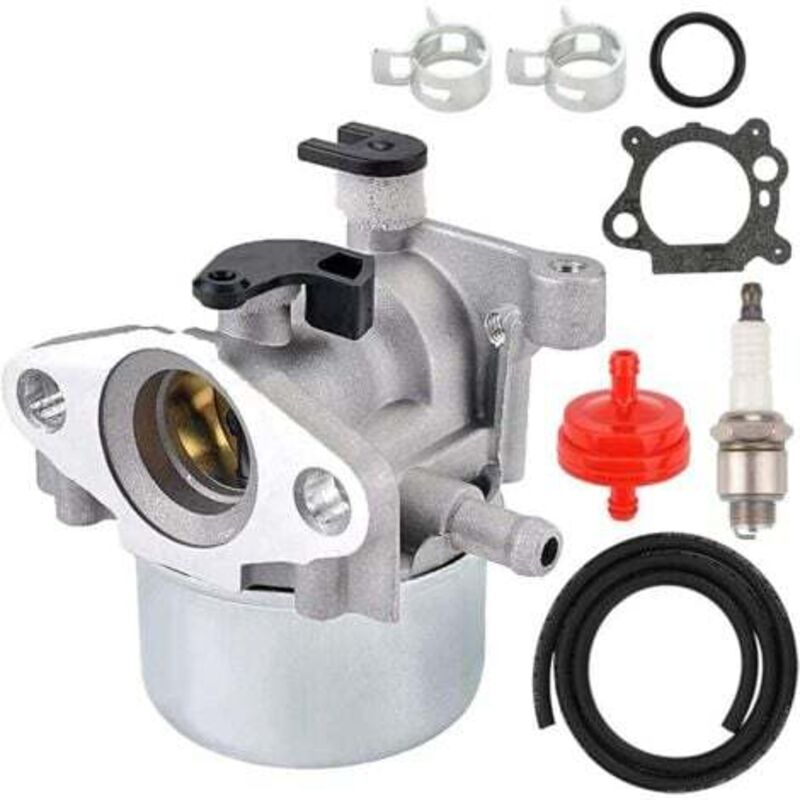 foto del prodotto odipie kit carburatore per briggs stratton 799866 794304 796707 790845 799871 generatore tosaerba a 4 tempi con candela, guarnizione, filtro