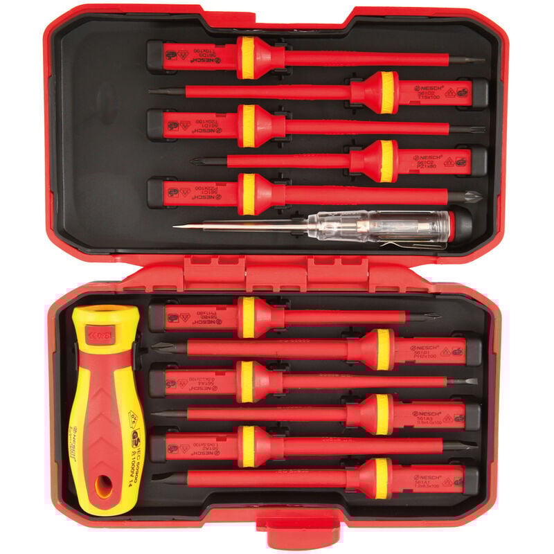 foto del prodotto odipie kit di cacciaviti isolati manuali magnetici da 1000 v, set di cacciaviti isolati intercambiabili da 13 pezzi con punta per strumenti di