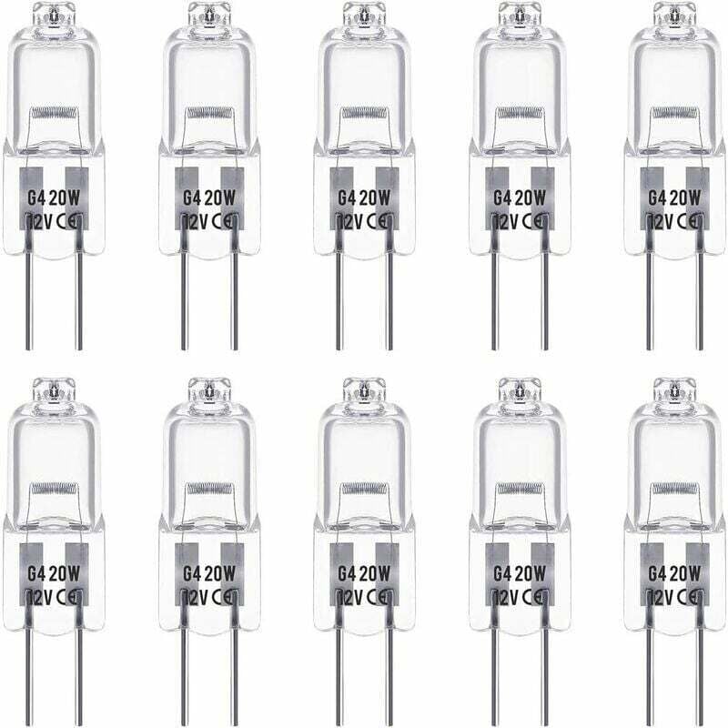 foto del prodotto odipie - lampadine alogene g4, 12v 20w, bianco caldo 3000k, 350lm, dimmerabile, trasparente, confezione da 10