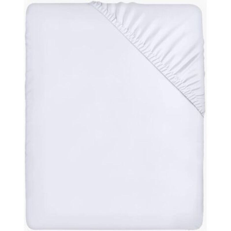 foto del prodotto odipie lenzuolo con angoli bianco, 160 x 200 cm tagli da 35 cm per materassi spessi microfibra di poliestere spazzolata