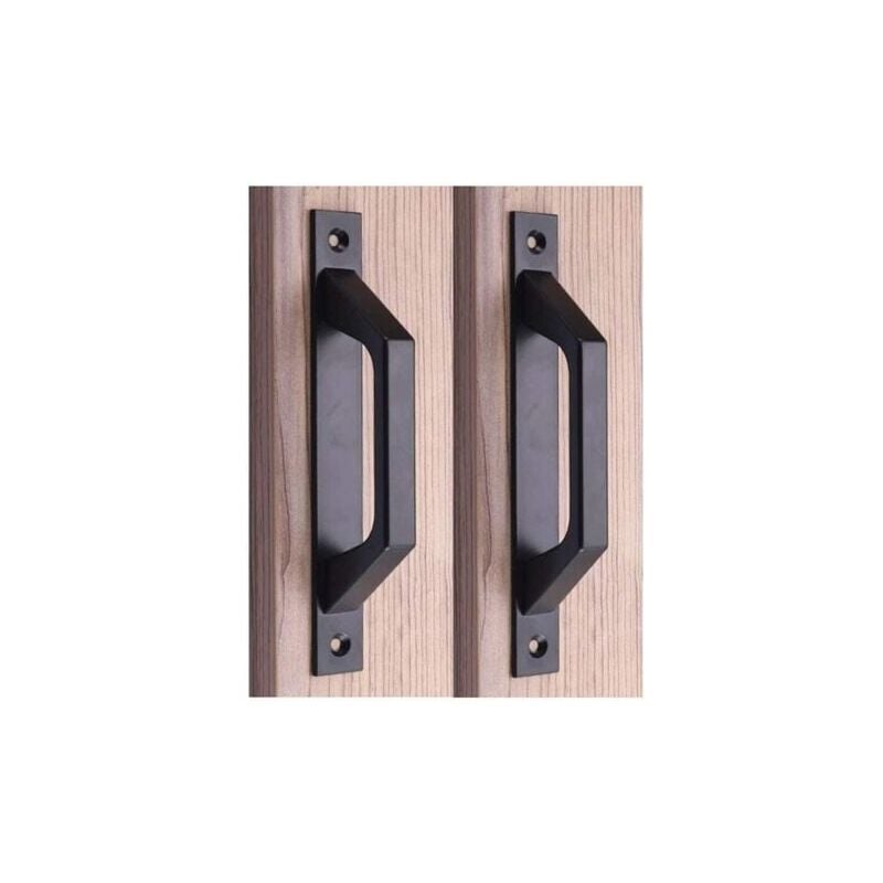 foto del prodotto odipie maniglia per porta scorrevole da 7,75 con impugnatura in legno, acciaio al carbonio nero d 