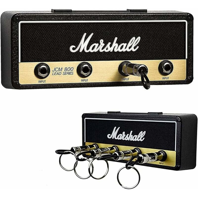 foto del prodotto odipie marshall portachiavi supporto da parete jack rack 2.0 jcm800 portachiavi con gancio per chitarra supporto per casa con 4 portachiavi set di