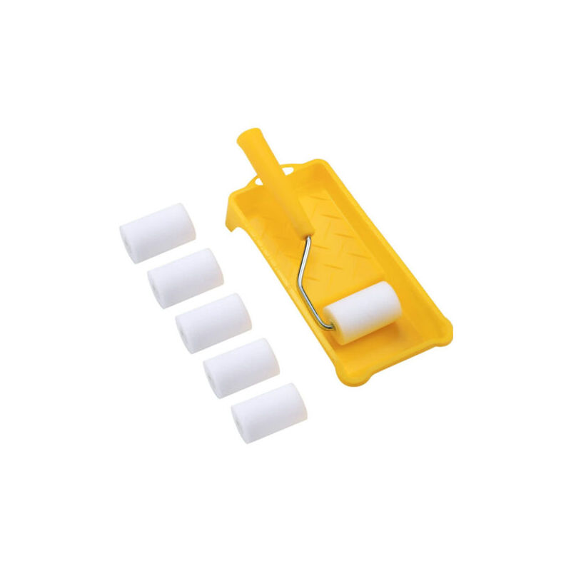 foto del prodotto odipie mini rullo per pittura in schiuma, piccolo rullo in schiuma, copertura per rullo per pittura telaio per rullo per pittura piccolo