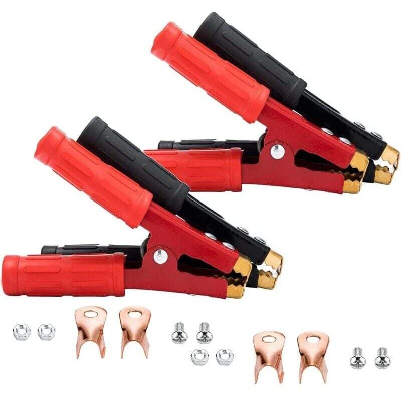 foto del prodotto odipie - morsetti a coccodrillo per batteria auto da 1000 a, morsetti a coccodrillo in rame puro da 16 cm con guaina isolante per auto, camion e