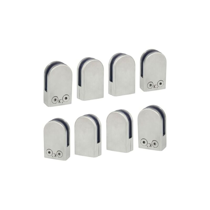 foto del prodotto odipie morsetto per vetro in acciaio inox 304, confezione da 8 6 8 mm , supporto per morsetto piatto per corrimano, finestra, balaustra, scala