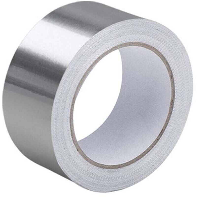 foto del prodotto odipie - nastro adesivo in alluminio, 2 rotoli da 5 cm x 5 m, nastro adesivo per alte temperature, rotolo di isolamento termico, può essere