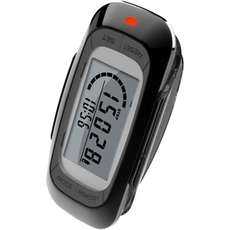 foto del prodotto odipie pedometro ambulante tiene traccia di passi, miglia, calorie e tempo di attivit . contapassi a clip per donna e uomo con ampio display