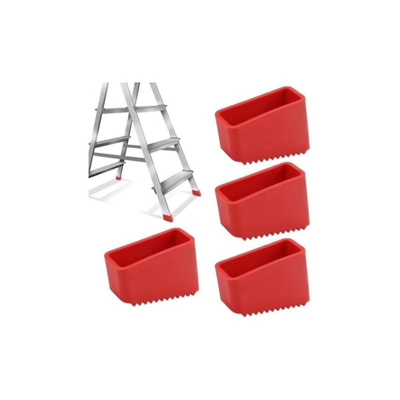 foto del prodotto odipie pezzi copripiedi in gomma per scale, cappuccio per scala a pioli 50x20 mm, piede per scala a pioli, piedini di ricambio in gomma universali