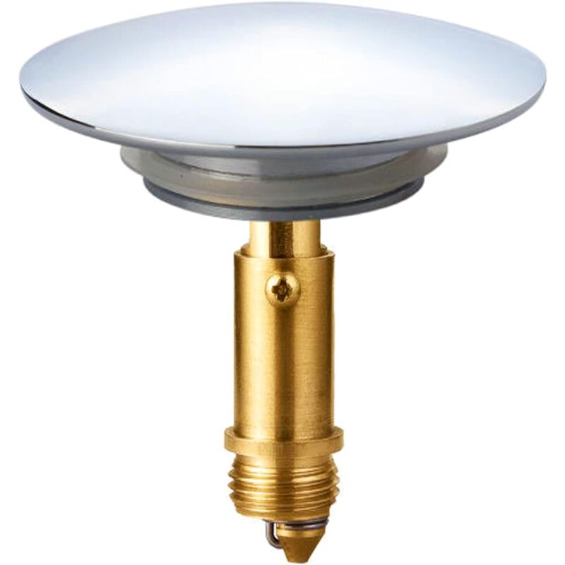 foto del prodotto odipie piletta pop up click clack da 66 mm per lavabo bagno, lavello cucina, lavello in ottone massiccio cromato