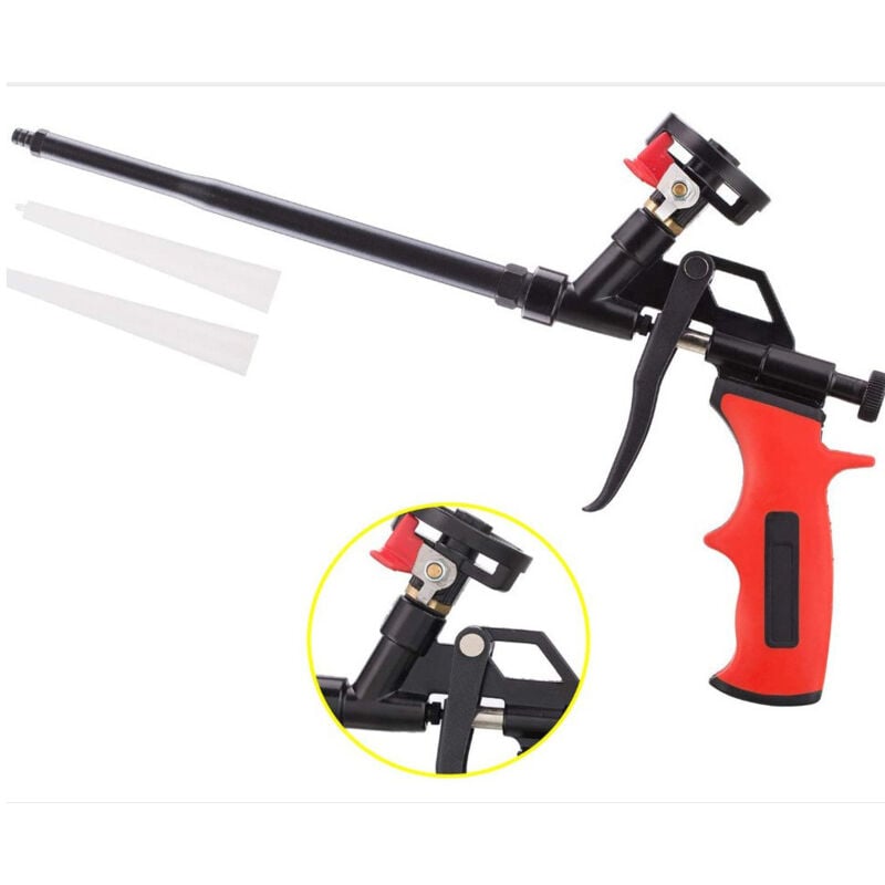foto del prodotto odipie pistola per sigillante in schiuma spray, pistola per schiuma isolante espansiva, pistola per calafataggio ad alta resistenza per riempire e