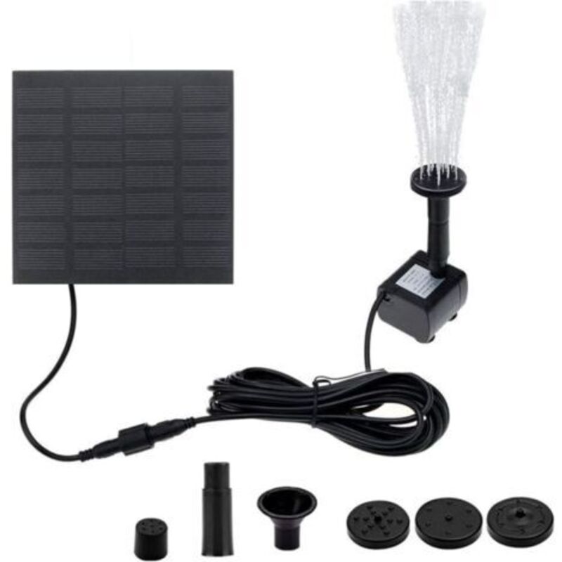 foto del prodotto odipie pompa per fontana solare, pompa solare galleggiante per giardino con 4 ugelli, kit pannello solare, pompa per laghetto, fontana, 1,2 w