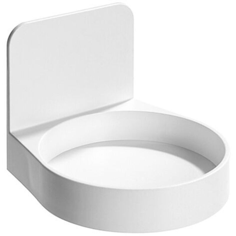 foto del prodotto odipie porta dispenser di sapone da parete bianco confezione da 2 porta dispenser per flaconi a pompa, porta flacone di gel doccia adesivo da